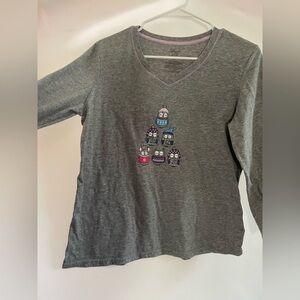 COZY Winter Owl Long Sleeve T-Shirt - Medium Size